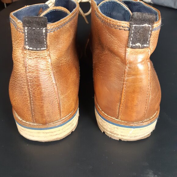 Jones Bootmaker SZ 42 Tan Men's Chukka Boots Burnished Leather - Picture 8 of 15